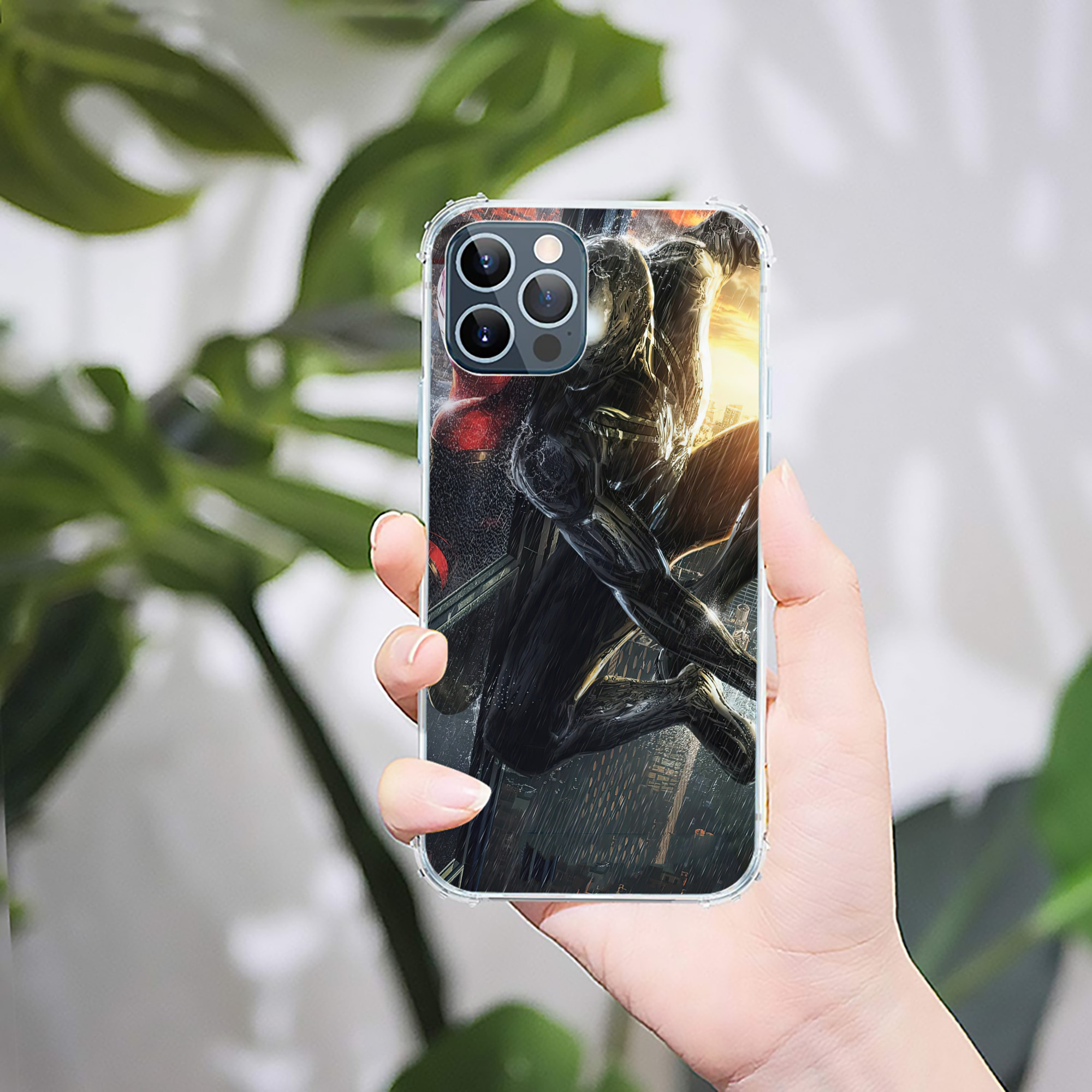 （画像用） Spider Man スパイダーマン 【iPhone 12シリーズ対応】透明スマホケース（クリアソフトケース）